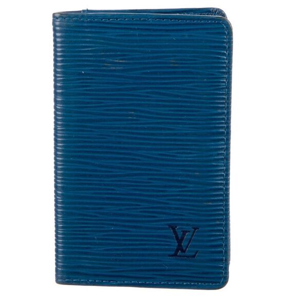 VTG Louis Vuitton Blue Epi Card Case Wallet 90’s - Picture 1 of 6